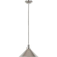 Lighting pv-sp-pn Hängeleuchte Provence 1xE27 100 Baustahl Nickel poliert H:28cm-200cm Ø:37cm dimmbar höhenverstellbar - Elstead von ELSTEAD