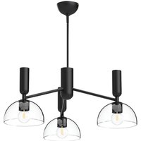 Hängelampe Schwarz Glas Metall E27 96,8 cm breit Retro Hängelampe Schwarz Glas Metall E27 96,8 cm breit Retro von ELSTEAD