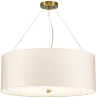Hängelampe Stoff Schirm rund Ø66cm in Creme Messing Hängelampe Stoff Schirm rund Ø66cm in Creme Messing von ELSTEAD