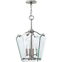 Hängeleuchte Deckenlampe Pendelleuchte Glas Metall Nickel D 30,5 cm 4 Flammig von ELSTEAD