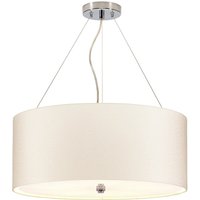 Hängeleuchte Stoff Ø56cm in Creme Chrom blendarm von ELSTEAD