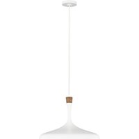 Hängeleuchte Weiß Metall Holz Ø48cm Skandinavisch E27 von ELSTEAD