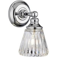 Keynes 1 Light Wandleuchte Chrom poliert IP44 Keynes 1 Light Wandleuchte Chrom poliert IP44 von ELSTEAD