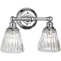 Keynes 2-flammige Wandleuchte Chrom poliert IP44 von ELSTEAD