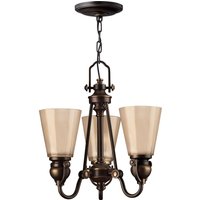 Kronleuchter ANABELL 7 Bronze 3-flmg kürzbar Lampe von ELSTEAD