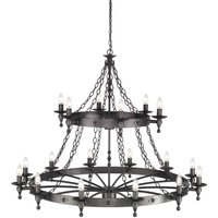 Kronleuchter CAMELOT 9 Schwarz 18xE14 Ø122cm Lampe Kronleuchter CAMELOT 9 Schwarz 18xE14 Ø122cm Lampe von ELSTEAD