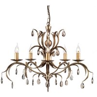 Kronleuchter CANDELA 10 Bronze Esstisch Lampe von ELSTEAD