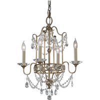 Kronleuchter CANDELA 7 Silber 4-flmg kürzbar Lampe von ELSTEAD