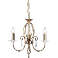 Kronleuchter CANDELA in Messing antik Metall 3-flammig von ELSTEAD