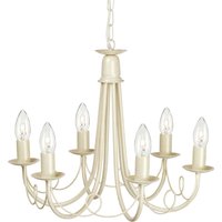 Kronleuchter GOTICA 5 Creme 6xE14 kürzbar Lampe von ELSTEAD