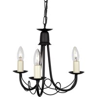 Kronleuchter GOTICA 5 Schwarz Ø37cm Esstisch Lampe von ELSTEAD