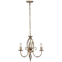 Kronleuchter Hängelampe Deckenleuchte Stahl Messing D 36 cm Esszimmerlampe von ELSTEAD