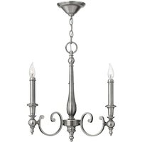 Kronleuchter Hängelampe Deckenleuchte Stahl Nickel d 50,8 cm Esszimmerlampe von ELSTEAD