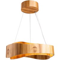 LED Pendelleuchte rund Ø 60 cm Teak-Holz Furnier Modern LED Pendelleuchte rund Ø 60 cm Teak-Holz Furnier Modern von ELSTEAD