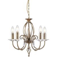 Lighting AG5-AGED-BRASS Kronleuchter Aegean 5xE14 H:42 Ø:48 - Elstead von ELSTEAD