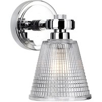 Gunnislake - 1 Licht Wandleuchte poliert Chrom Glasschirm IP44, G9 - Elstead Gunnislake - 1 Licht Wandleuchte poliert Chrom Glasschirm IP44, G9 - Elstead von ELSTEAD