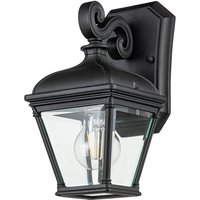 Lighting BAYVIEW-2S-BK Wandleuchte Bayview E27 40W IP44 Aluminium, Glas klar schwarz B:14.2cm Ø14.2cm dimmbar - Elstead von ELSTEAD