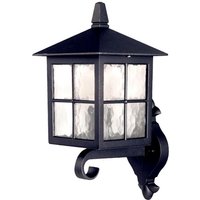 Lighting BL17-BLACK Wandleuchte Winchester 1xE27 100W Aluminium-Druckguß schwarz, Glas H:38,5cm B:18,5cm IP44 dimmbar - Elstead von ELSTEAD