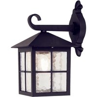 Elstead - Lighting BL18-BLACK Aussenwandleuchte Winchester E27 100W IP43 Aluminium-Druckguß schwarz, Glas H:33,5cm B:18,5cm dimmbar von ELSTEAD