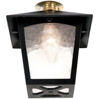 Lighting BL6C-BLACK Deckenleuchte York bc 40W Aluminium-Druckguß, Glas, Schwarz L:18.5cm H:20.5cm B:18.5cm dimmbar - Elstead von ELSTEAD