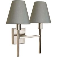 Lighting CERNE-2LT Wandleuchte Lucerne 2xE14 25W Nickel gebürstet, grau H:35,5cm B:39cm dimmbar - Elstead von ELSTEAD