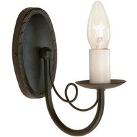 Lighting MN1-BLACK Wandleuchte Minster 1xE14 60W Stahl schwarz H:19cm B:8,5cm dimmbar - Elstead von ELSTEAD