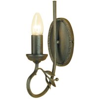 Elstead - Lighting OV1-BLK-GOLD Wandleuchte Olivia 1xE14 60W Metall schwarzes Gold H:27cm B:8,5cm dimmbar von ELSTEAD