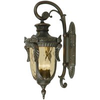 Außenwandlaterne philadelphia Jugendstil mit Amberglas, Höhe 64cm von ELSTEAD