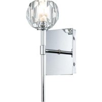 Lighting QN-REGALIA1-PC-BATH quintiesse Wandleuchte Regalia 1 x 3W led G9 IP44 3000K Stahl Chrom poliert, Kristallglas klar H:34.6cm B:12.2cm dimmbar von ELSTEAD