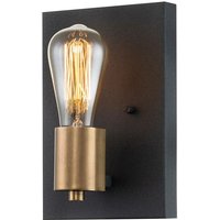 Lighting QN-SILAS1-DZ quintiesse Wandleuchte Silas E27 1x40W Stahl, Altzink & Messing H:22.5cm B:15cm dimmbar - Elstead von ELSTEAD