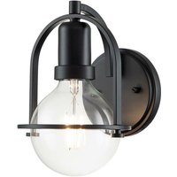 Lighting QN-SOMERSET1-C-BK quintiesse Wandleuchte Somerset E27 1x40W Stahl, schwarz H:23.3cm B:15.8cm dimmbar - Elstead von ELSTEAD