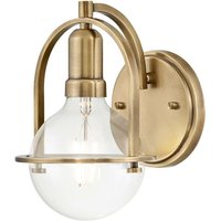 Lighting QN-SOMERSET1-C-HB quintiesse Wandleuchte Somerset E27 1x40W Stahl Messing H:23.3cm B:15.8cm dimmbar - Elstead von ELSTEAD