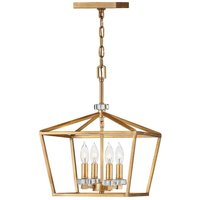 Elstead - Lighting QN-STINSON-4P-M-DBR quintiesse Hängeleuchte Stinson E14 4x40W Stahl & Kristall, Messing H:34.4cm-202.2cm Länge:33cm, Breite:33cm von ELSTEAD