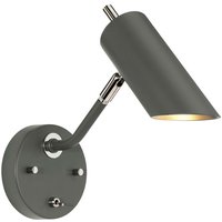 Lighting QUINTO1-GPN Wandleuchte Quinto 1xE27 Baustahl Nickel poliert, dunkelgrau H:23,8cm B:11cm dimmbar - Elstead von ELSTEAD