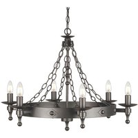 Lighting WR6-GRAPHITE Kronleuchter Warwick 6xE14 H:54 Ø:74 - Elstead von ELSTEAD