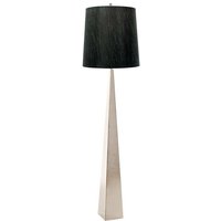 Lighting ascent-fl-pn-bk Stehleuchte ascent E27 1x60W Stahl Nickel poliert, Kunstseide schwarz L:46cm H:181cm B:46cm mit Schalter - Elstead von ELSTEAD