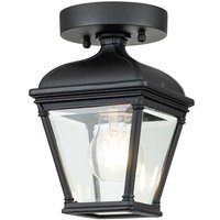 Lighting bayview-porch-bk Deckenleuchte Bayview E27 40W IP44 Aluminium, Glas klar schwarz B:14.2cm Ø14.2cm dimmbar - Elstead von ELSTEAD