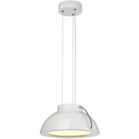 Lighting europa-p-b Hängeleuchte Europa 1xLED 20W Stahl weiß H:28.6cm-171.6cm Ø:49,8cm 2700K höhenverstellbar - Elstead von ELSTEAD