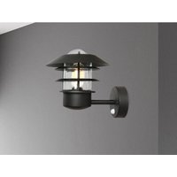 Elstead - Außenwand Laterne helsingor mit Bewegungsmelder, Schwarz Höhe 24cm von ELSTEAD