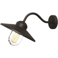 Lighting klampenborg-bk Wandleuchte Klampenborg E27 40W IP44 Edelstahl, klares Glas schwarz B:27.5cm Ø27.5cm dimmbar - Elstead von ELSTEAD