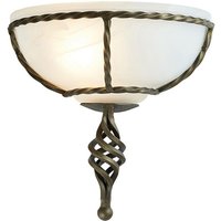 Lighting pb-wu-blk-gold Wandleuchte Pembroke 1xE27 60W Eisen schwarzes Gold, Glas H:26cm B:26cm dimmbar - Elstead von ELSTEAD