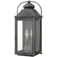 Lighting qn-anchorage-m quintiesse Wandleuchte Anchorage E14 2x40W IP44 Aluminium Altzink H:45.1cm B:23cm dimmbar - Elstead von ELSTEAD