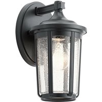 Elstead - Lighting qn-fairfield-m-bk quintiesse Wandleuchte Fairfield E27 1x40W IP44 Aluminium schwarz, Glas klar H:27.9cm B:15.2cm dimmbar von ELSTEAD