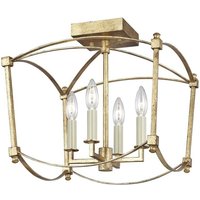 Elstead - Lighting qn-thayer-sf-adb quintiesse Deckenleuchte Thayer E14 4x40W Stahl, Gold antik L:36.5cm H:35.2cm B:36.5cm dimmbar von ELSTEAD