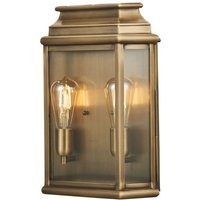 Massive Außenwandleuchte Messing Glas rostfrei von ELSTEAD