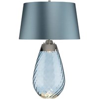 Elstead Lena 2 Light Large Blue Tischlampe, blau getöntes Glas, Duck Egg Blue Shade, E27 Elstead Lena 2 Light Large Blue Tischlampe, blau getöntes Glas, Duck Egg Blue Shade, E27 von ELSTEAD