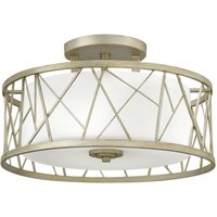 Elstead - Nest - 3 Light Semi Flush Deckenleuchte Silver Leaf, E27 Elstead - Nest - 3 Light Semi Flush Deckenleuchte Silver Leaf, E27 von ELSTEAD