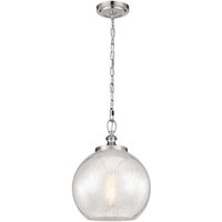 Pendellampe Deckenlampe Hängelampe Stahl Glas Edelstahl d 30,5 cm Esszimmerlampe von ELSTEAD