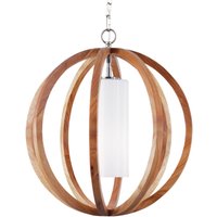 Pendelleuchte Kugel Holz Glas Esszimmer Wohnzimmer Pendelleuchte Kugel Holz Glas Esszimmer Wohnzimmer von ELSTEAD