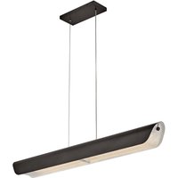 Pendelleuchte LED 116,8 cm lang Metall Glas Schwarz Modern Pendelleuchte LED 116,8 cm lang Metall Glas Schwarz Modern von ELSTEAD